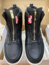 Nike Air Jordan 1 Retro High Zip Black Sail W...