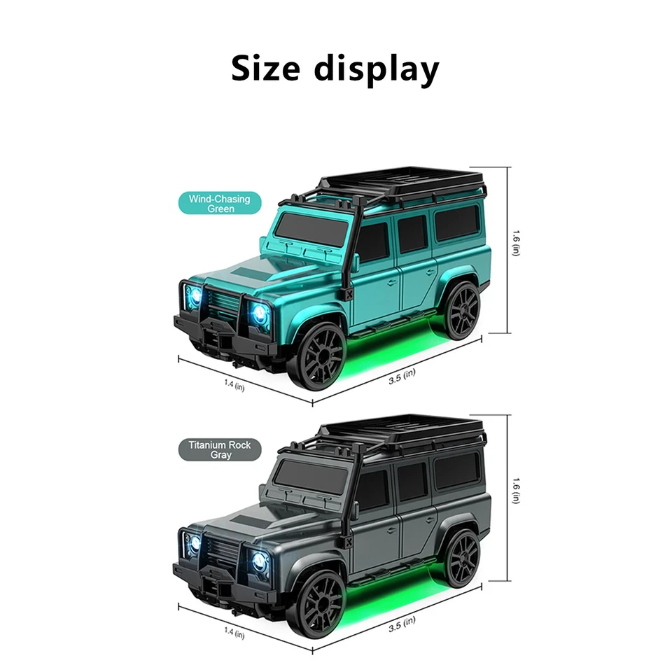 RC 1/64 Scale SUV Off-road truck 4WD Pickup Remote Control Drift Car Toyvk - Image 2 of 4