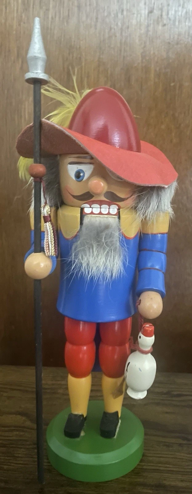 Nut Cracker Erzgebirgische Volkskunst 11" Duck Hunter Germany Lever Operated