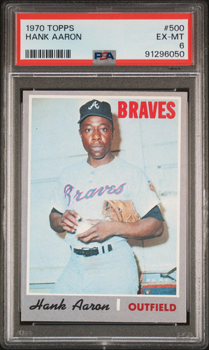 1970 Topps #500 Hank Aaron PSA 6 EX-MT New Label