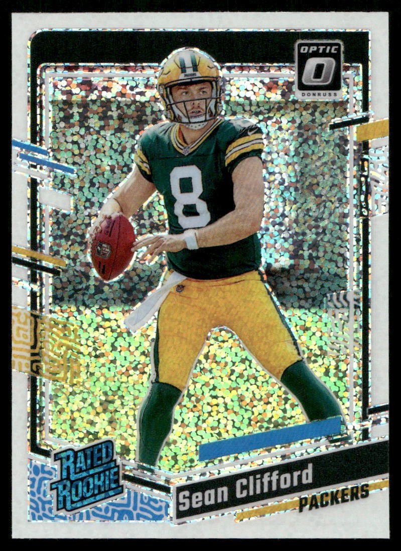 CZB479 - 2023 Donruss Optic - Sean Clifford #242 - White Sparkle Prizm (RC)