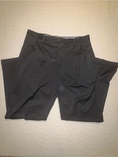 Louis Raphael Black Pleated Dress Pants 38x32 Wool blend