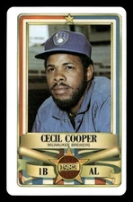 1982 Perma-Graphics #1 Cecil Cooper All-Star Credit Card