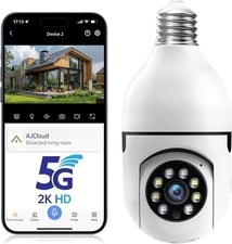 2K Camaras De Seguridad 360 Inalambricas Solar 5G Y 2.4G 24/7 Para Casa Exterior