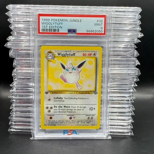 Pokémon 1999 Jungle 1st Edition Wigglytuff Non Holo 32/64 PSA 9