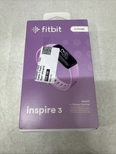 Fitbit Inspire 3 Health  Fitness Tracker Black Lilac Bliss Band - Open Box