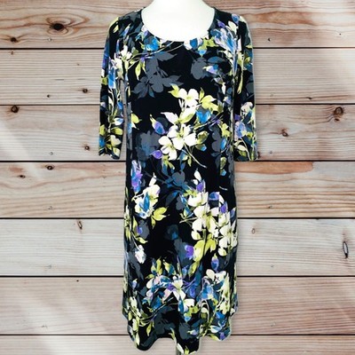 K1 J Jill dress wear ever collection Black Floral Small fall women's