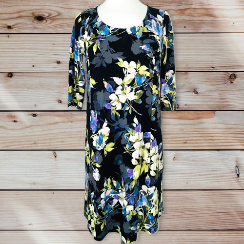 K1 J Jill dress wear ever collection Black Floral Small fall women's