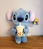 Disney Stitch Mit Bubble Tee PlüSch Merch Stofftier PlüSchtier Kuscheltier Neu