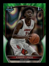 2022-23 Bowman University Chrome Green Lava Refractor 1st Kamari Lands RC 45/99