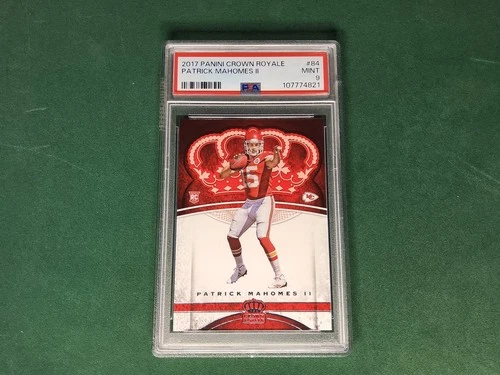 2017 Panini Crown Royale PATRICK MAHOMES Rookie Card #84 PSA 9 MINT RARE!! RC