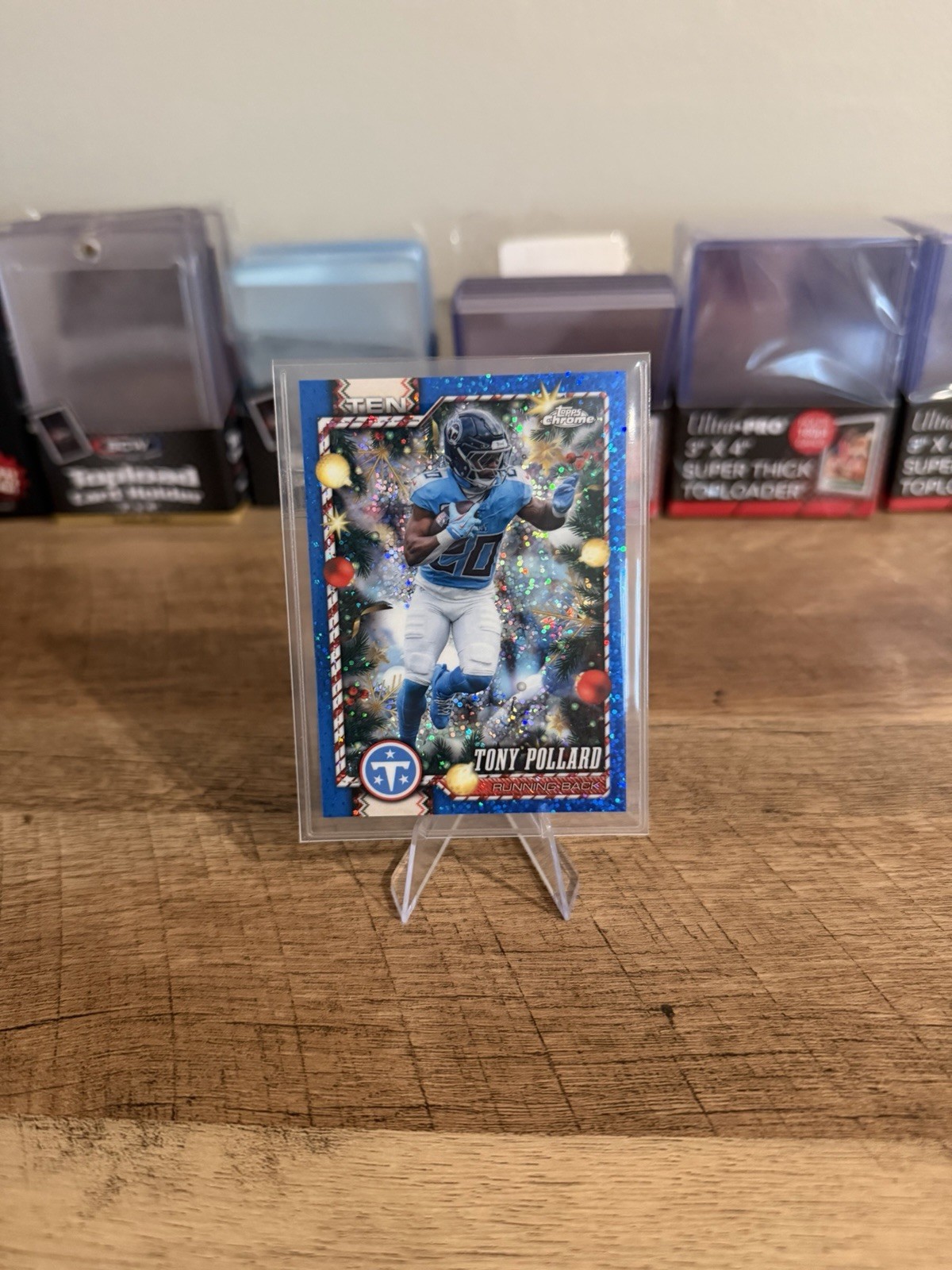 2026 Topps Holiday - Tony Pollard Blue Shimmer /150 #98