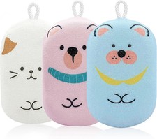 Baby and Kids Bath Loofah Sponge, Soft and Absorbent Toddler Exfoliating Body Sc