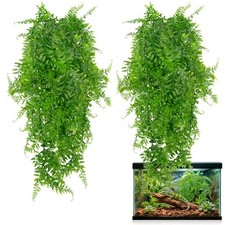 2PCS Reptile Plants for Terrarium - Fake Hanging Terrarium Plants, Artificial...