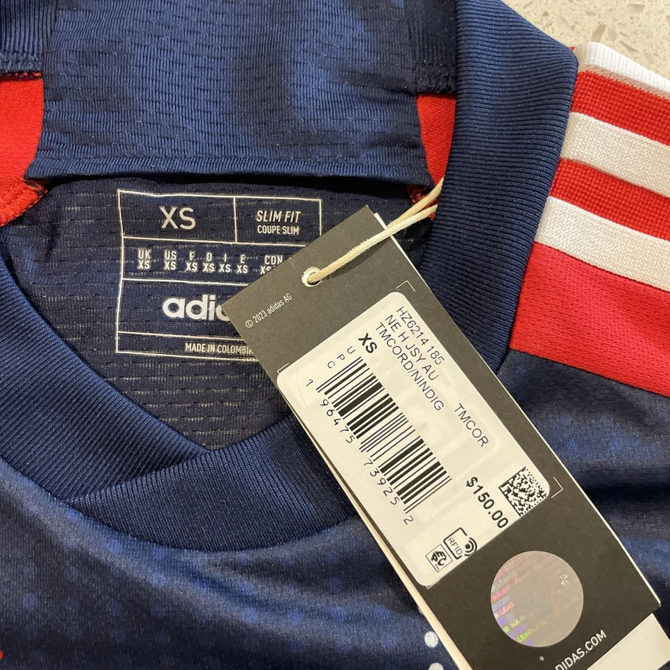 New England Revolution Adidas Authentic 24/25 Home Jersey; Men’s XS Slim Fit NWT - Image 2 of 4