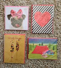 Lot of 4 Papyrus Valentine's Day Cards FREE SHIPPING Sentiments in description