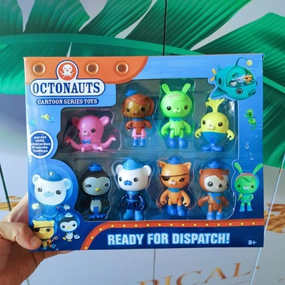 21ST CENTURY TOYS 8Pcs Set The Octonauts Action Figure Doll Toy Barnacles Peso Kwazii Crew Pack
