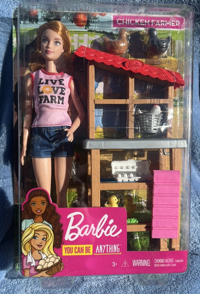 Juego de granjero de pollos pelo rojo Barbie Mattel Barbie puedes ser cualquier cosa  Foto 2 de 4