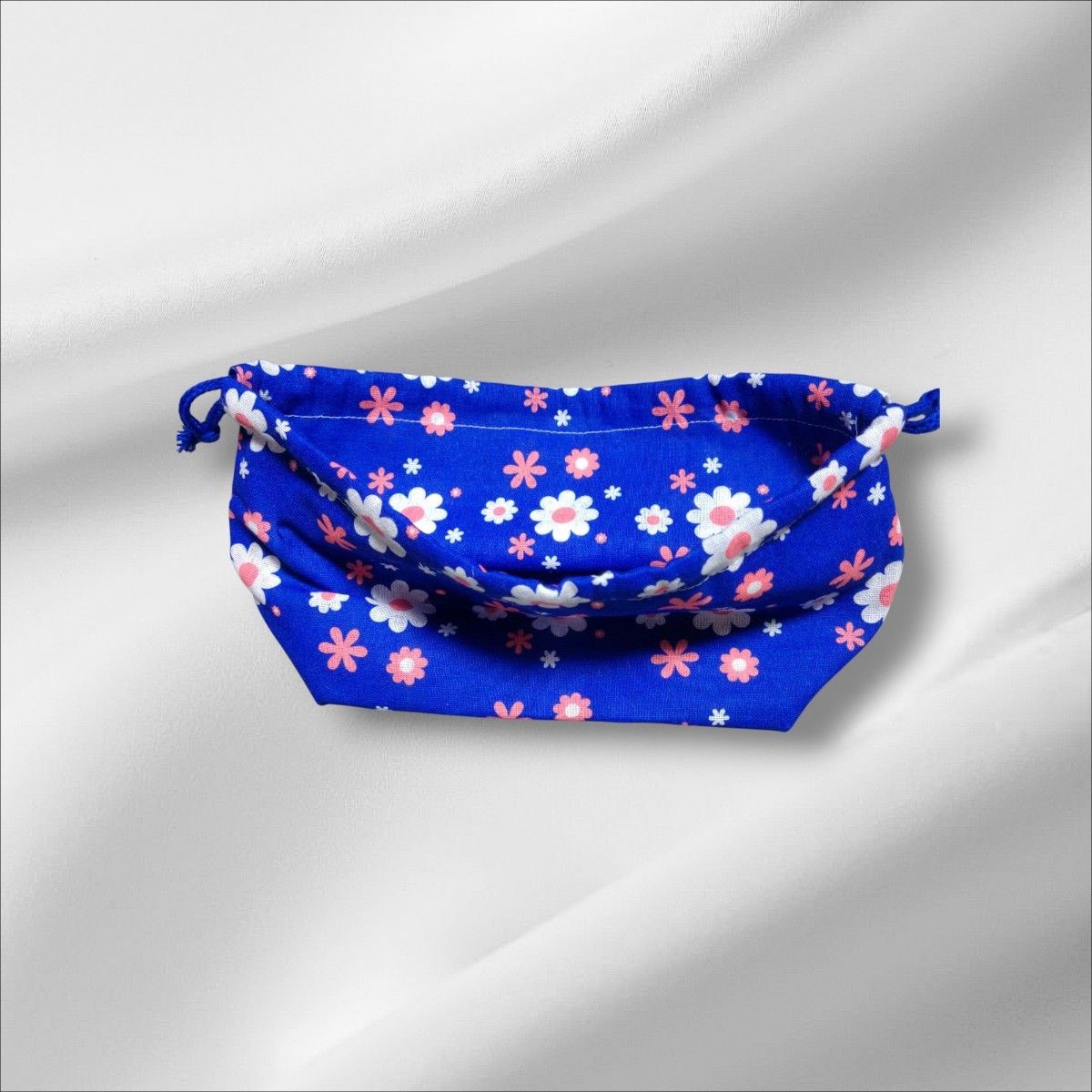 drawstring lunch bag floral pattern - image 2