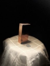 1 Kilo Hand Poured Solid Copper Bullion Bar .999 Pure Fine Copper Kg Ingot