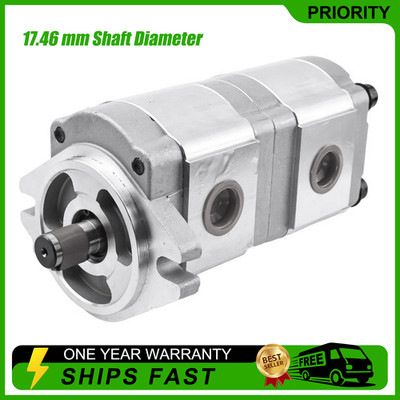 Hydraulic Tandem Double Gear Pump HGP-33A-F6/6R 17.46mmd Shaft Assembly