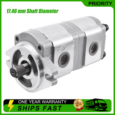 #ad Hydraulic Tandem Double Gear Pump HGP 33A F6 6R 17.46mmd Shaft Assembly $252.55