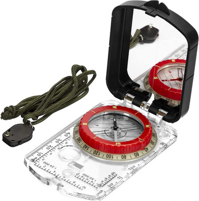 BIJIA Orienteering Map Compass -Sighting Mirror Compass with Adjustable Declinat