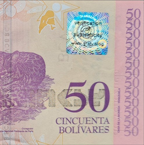 BANKSY * 50 bolívares * Billete real * Dismaland 2015 * Certificado * Sello - Imagen 6 de 10