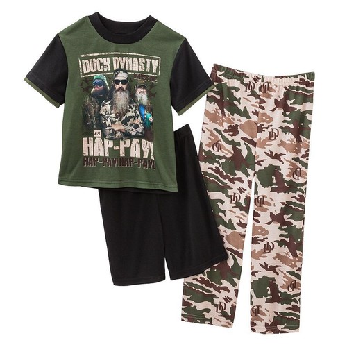 $36 NWT ✿3PC SET✿ DUCK DYNASTY Sz 4 4T Boys Pajamas New