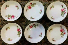 Vintage Royal Rose Fine China Porcelain Deep Plate 5.75" [pristine]
