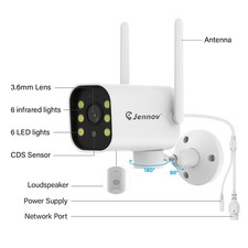 5MP Wireless Security Camera Outdoor IP66 Network Night Vision JENNOV J-series