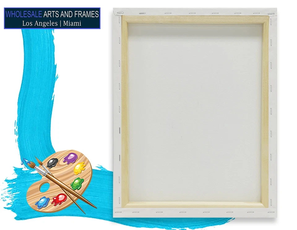 Lona de algodón estirada para artista de 3/4" 8x10 11x14 16x20 18x24 24x36 30x40+OFERTA AHORA Foto 4 de 4