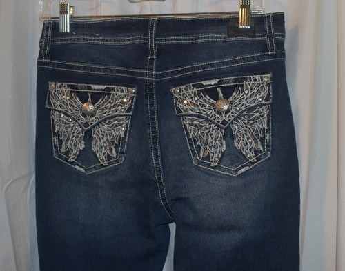 (B-O) Love Indigo® Mid-Rise Bootcut Stretch Denim Jeans w/Embellishments - 8T - Bild 7 von 7