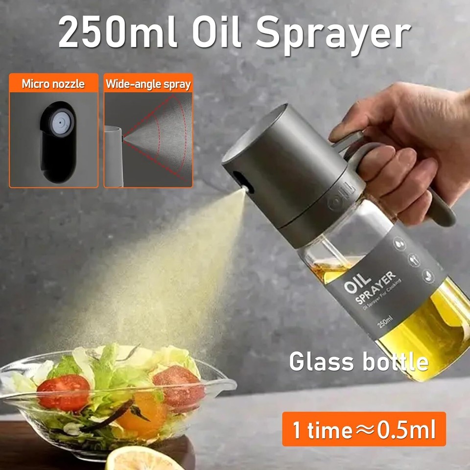 Olive Oil Spray Bottle 250ml Cooking Mister Sprayer BBQ Air Fryer