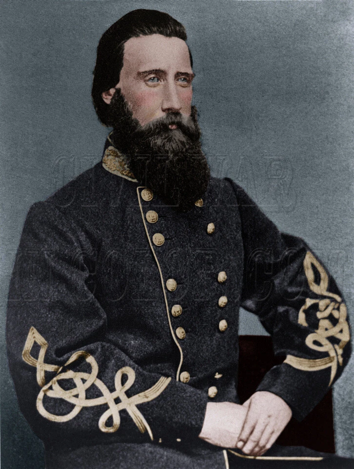 HISTORY IN FULL COLOR CS Gen John Bell Hood Civil War color photo - I10096