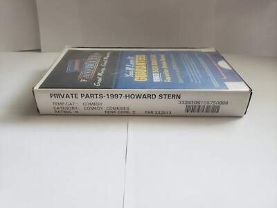   Vintage OG Blockbuster 1997 Private Parts Clamshell & Movie! 90s VHS Tape