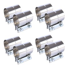 8exhaust Muffler Clamps Sleeve Coupler 3 Lap Joint Band Stainless Steel T-304