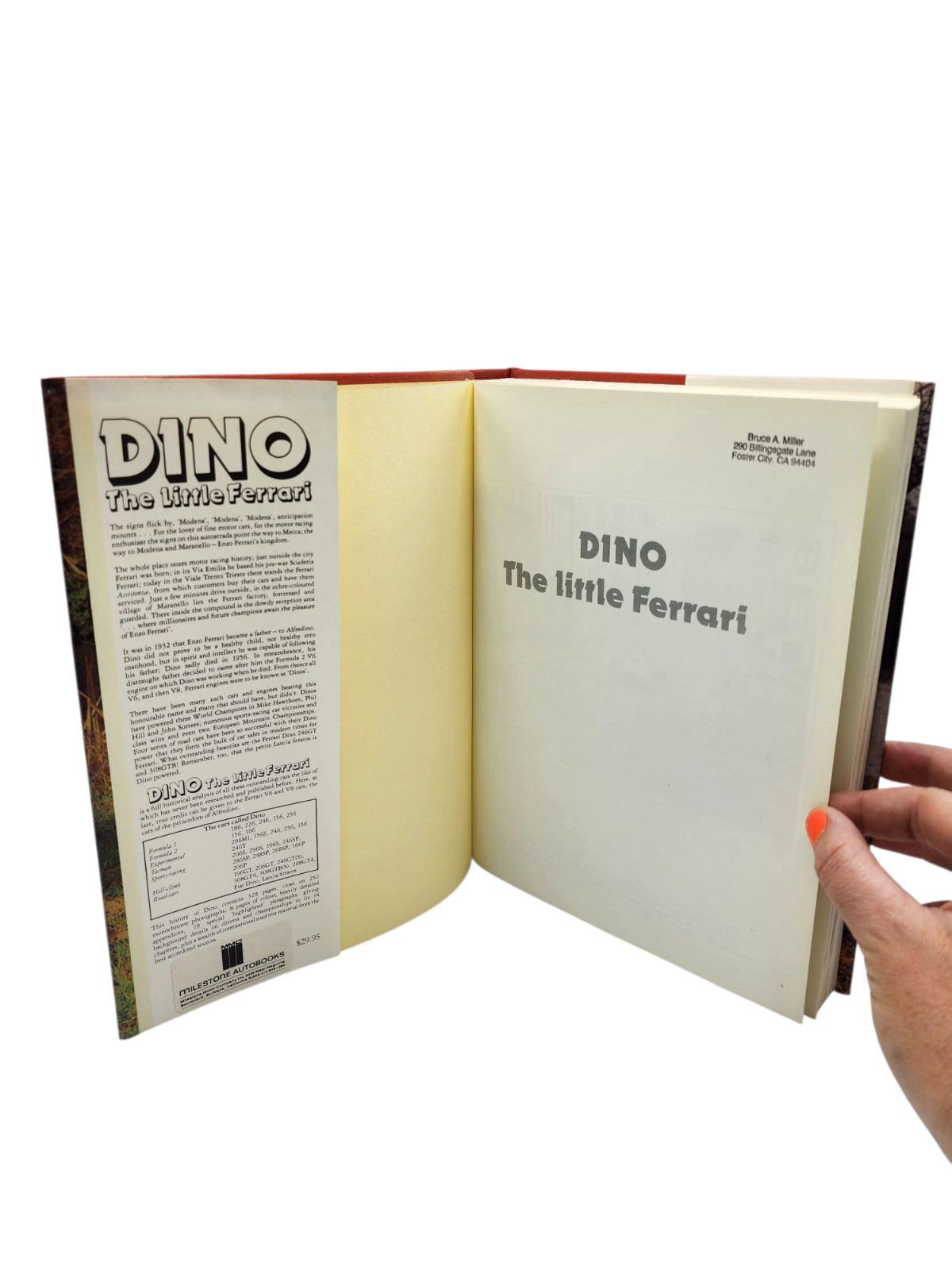 DINO THE LITTLE FERRARI, BY DOUG NYE, FIRST ED. 1979 Cars Racing Automobile