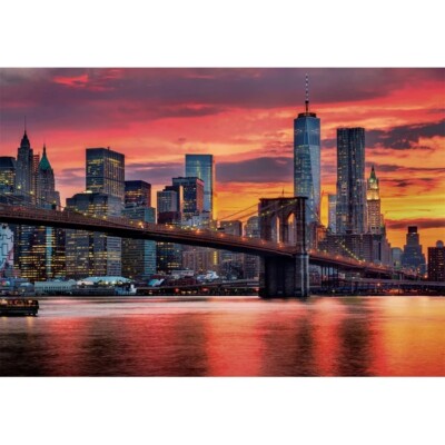 Clementoni 1500-Piece Adult Puzzle 'East River At Dusk' - Made In Italy (59.2 X 84.3 Cm)