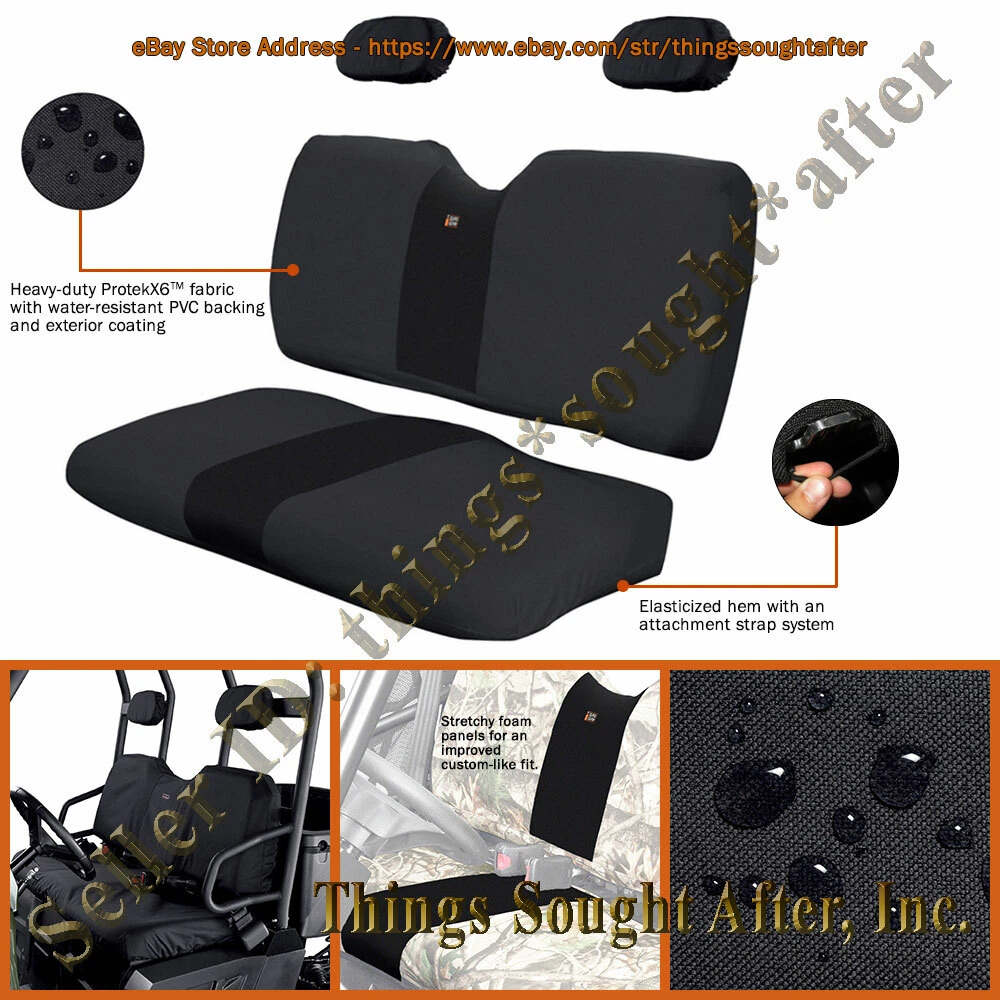 Polaris Ranger Seat Cover 2020 2021 2022 2023 570 Full Size Crew 570 6 Black