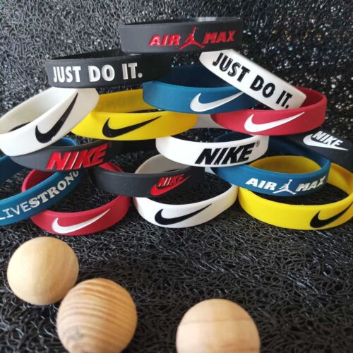 1x Herren Gummi Armband Nike Men Silikon Wristband Sport Kids Bracelet - Bild 8 von 44