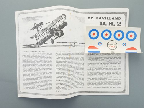 Smer 101 De Havilland D.H.2 Doppeldecker Flugzeug 1:50 OVP 1609-17-05 - Picture 2 of 5