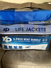 X20 5-Pack Boat Bundle with 4 Universal Life Jackets 1 Throwable Boat Cushion