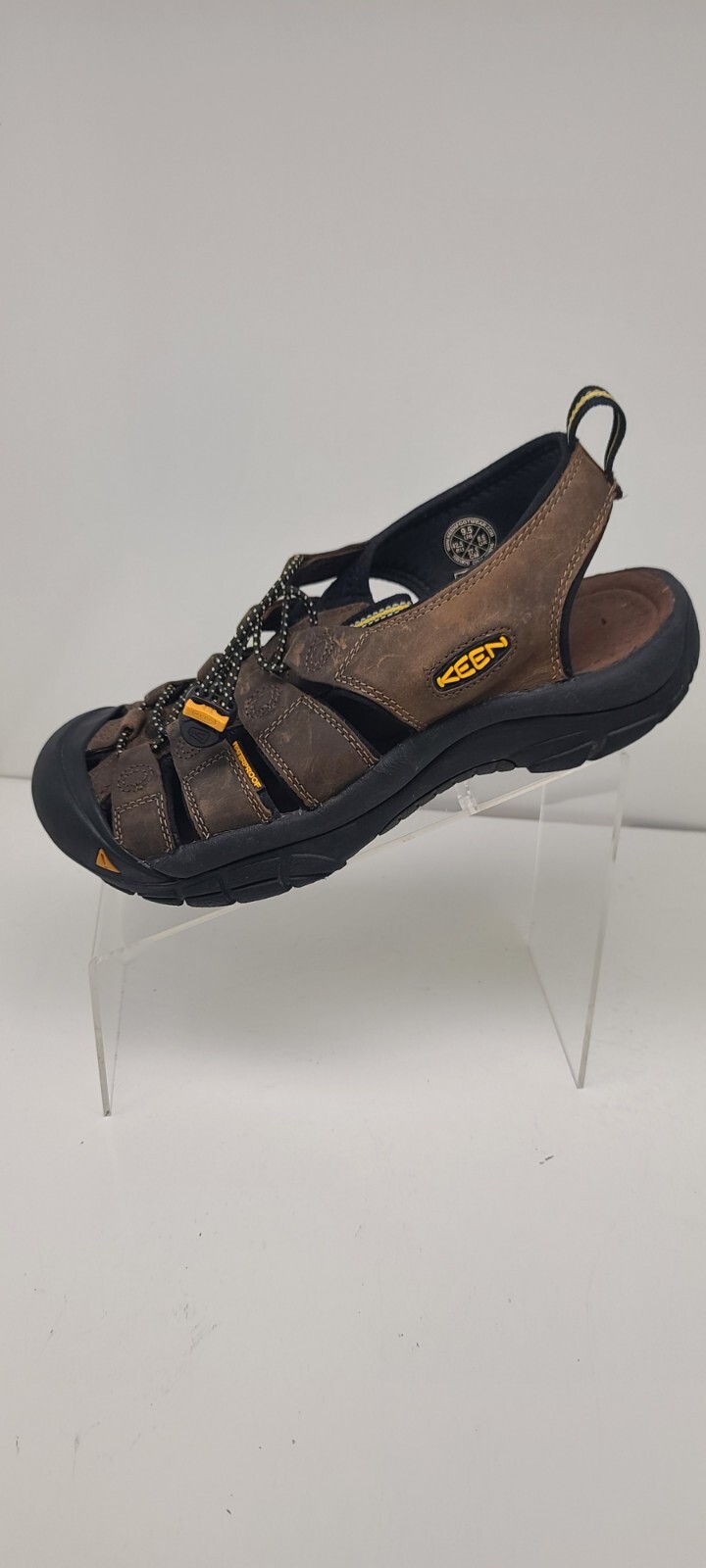 Sandali da trekking impermeabili Keen Newport da uomo marroni in pelle 1001870 taglia 9 5