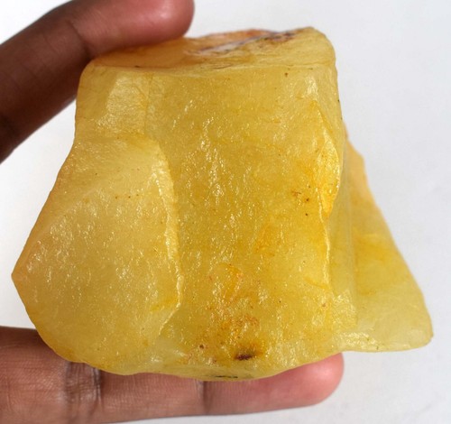 1421 Ct Natural Yellow Sapphire Gemstone Rough Certified K5574 Birthday Gift - Picture 5 of 6