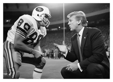 DONALD TRUMP & JOE MONTANA AI GENERATED IMAGE 5X7 PHOTO REPRINT