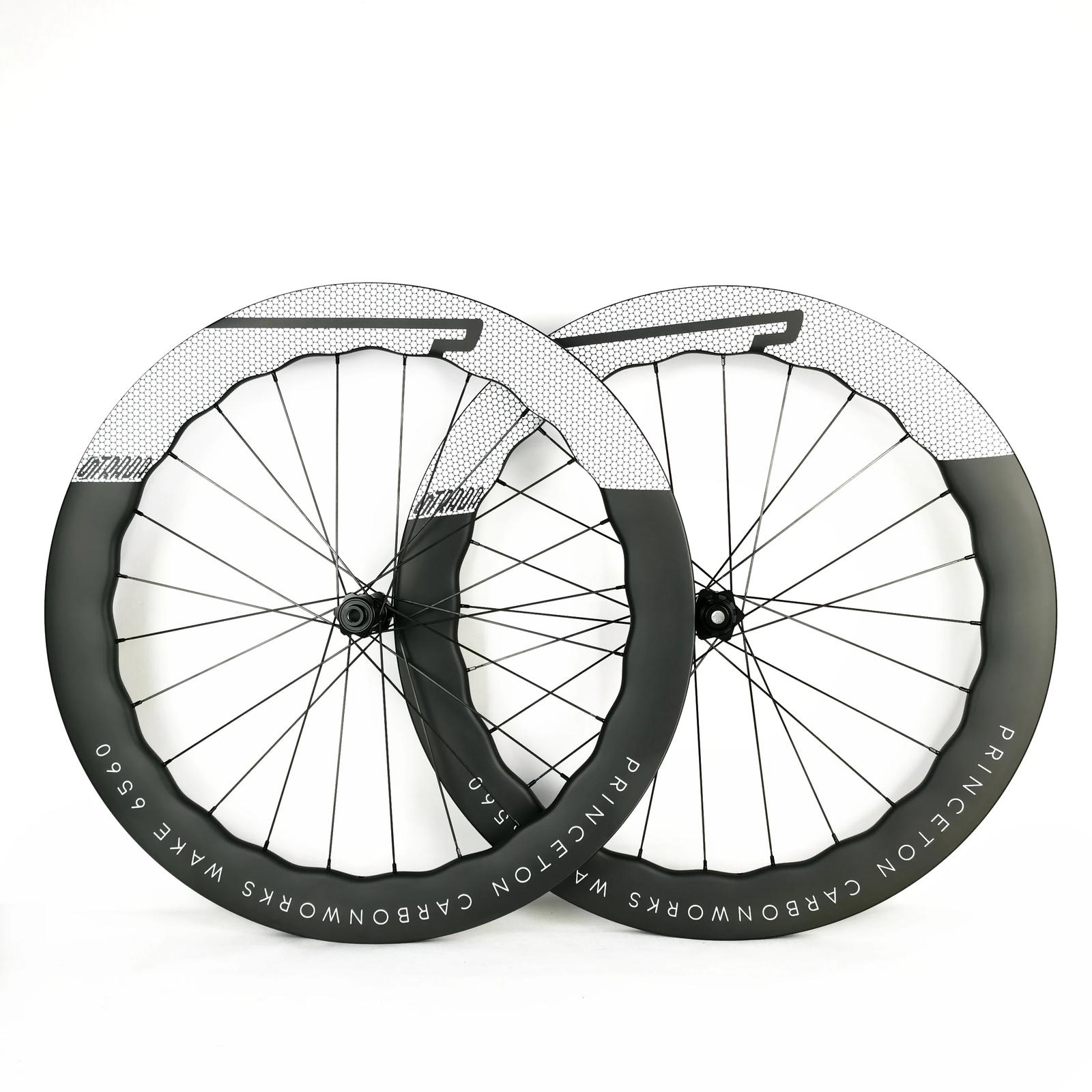 700C Road Disc Brake Carbon Fiber Wheelset Width 28mm UD Glossy Tubular/Tubeless