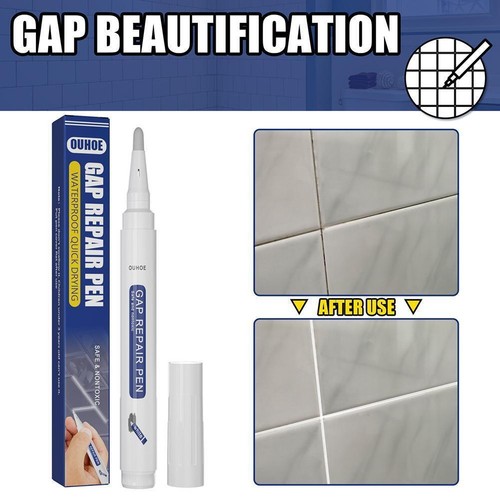 Tile Gap Repair Pen Waterproof Floor Gap Refill Grout Cleaner Agent for ...