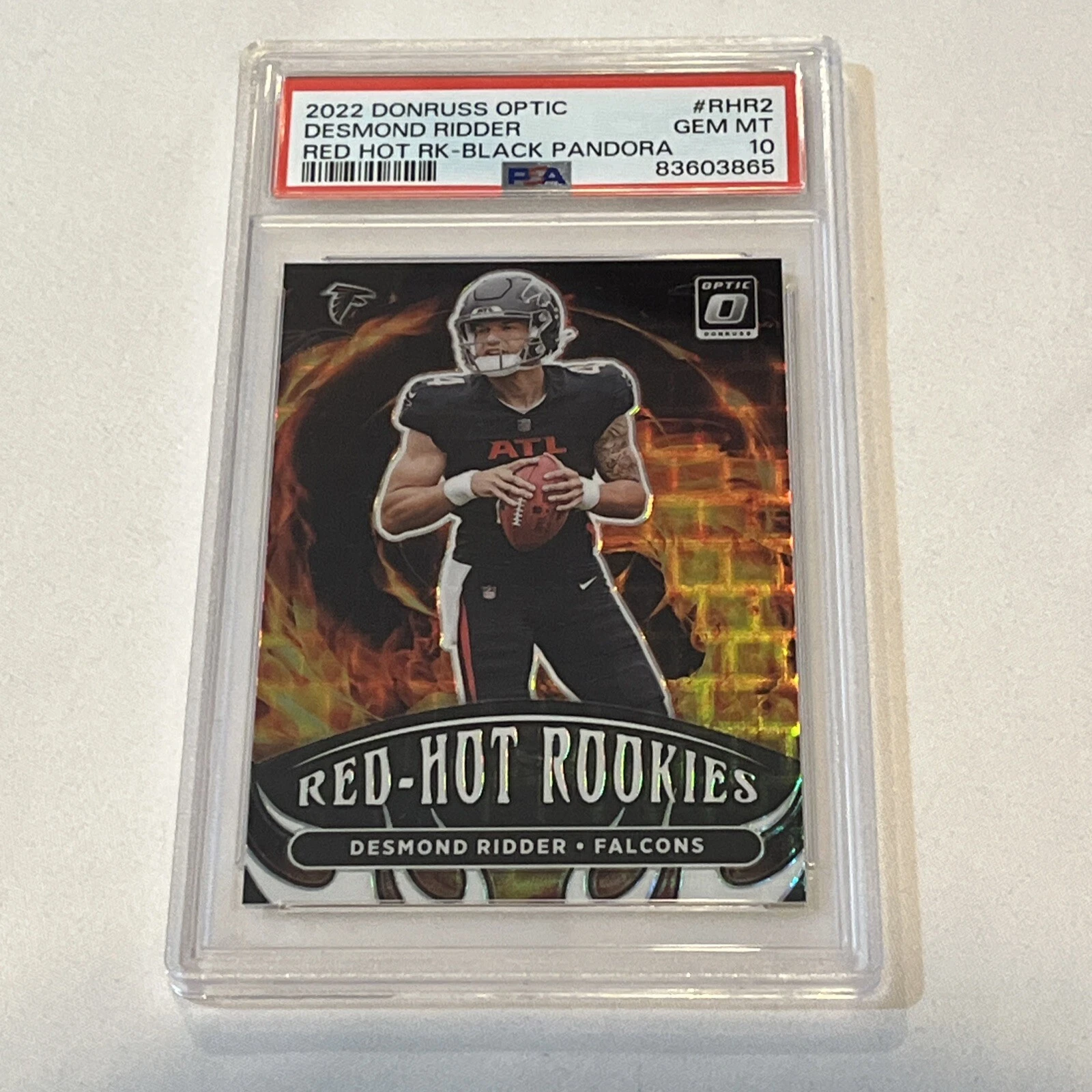 Desmond Ridder Panini Donruss Optic Red Hot Rookies #RHR2 Black Pandora