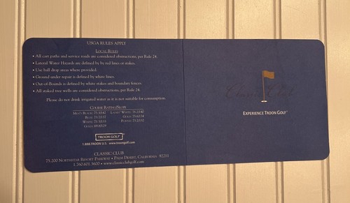 Mark O’Meara Golf Signed Official PGA Scorecard Classic Club Palm Springs - Picture 4 of 4